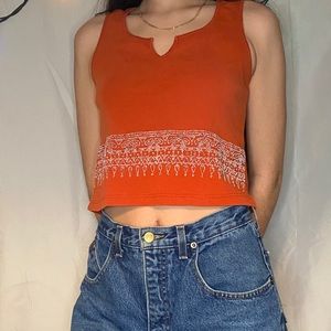 Vintage Beaded Cropped Tank